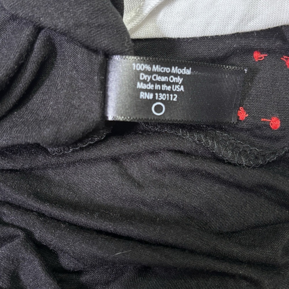 Peace Love World Boheme Asymmetrical Hem Black And White Long Sleeve Shirt Small - Picture 9 of 9